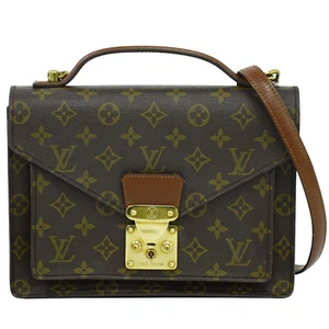 Louis Vuitton Monceau 26 M51187 Monogram Canvas Top Handle 2way Bag Brown - Picture 1 of 15