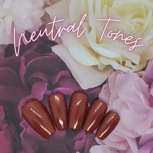 #16 Deep Brown Press On Nails | Handmade | Hard Gel Glue On Nails - Bild 1 von 9
