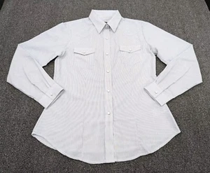 Camisa De Colección Roper Western Pearl Botón a Presión Rayas Azul Blanco Talla LS Med - Imagen 1 de 10