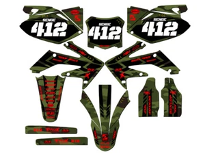 2008-2009 CRF 250 R APACHE Green Senge Graphics Kit Compatible with Honda - Foto 1 di 10