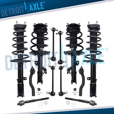 12pc Front Rear Struts Coil Spring Tie Rod Sway Bar for 2007 - 2011 Toyota Camry - Image 1 of 4