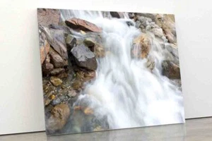 Closeup View Waterfall Tempered Glass Printing Wall Art Australian Made Quality - Picture 1 of 5