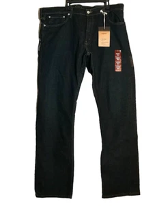 Levi's Men's 514 Slim Straight Fit Jeans Blue Distressed Crinkle Size 38x32 NEW - Picture 1 of 5
