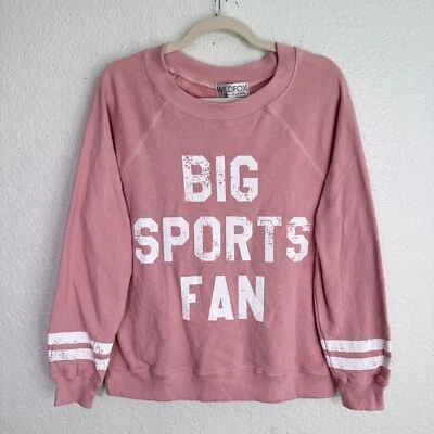 Sudadera Wildfox para mujer XS grande fanático de los deportes suéter de gran tamaño fútbol béisbol Foto 1 de 4