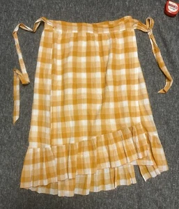 NWT Women’s Size XL Lined Midi Checkered Print Boho Wrap Skirt By Lila P. - Picture 1 of 11