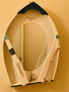 Nautical Boat Shape Mirror 24”X18”x2.5” For Bathroom - Picture 1 of 8