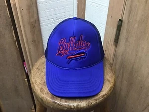 Vintage BUFFALO BILLS MAFIA EMBROIDERED LOGO SNAPBACK TRUCKER MESH ROPE HAT - Picture 1 of 5