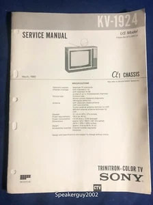Original Sony KV-1924 / TV Service Manual -- BB2 - Picture 1 of 1