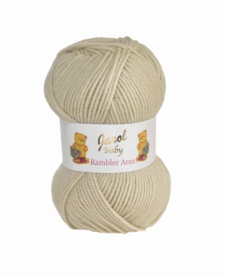5 Pack of Beige 4309 - Jarol Baby Rambler Aran Knitting Wool for Knitting & Cro - Image 1 of 4