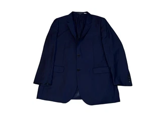 Indochino Men’s Navy Blue Blazer Size 46L Single Breasted 100% Wool - Picture 1 of 8