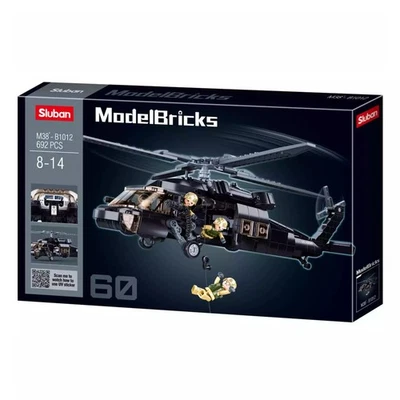 Mb Helicopter Black Hawk 692 Pcs - image 1 of 4