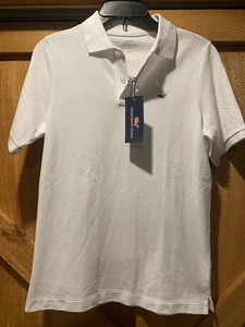 Vineyard Vines Classic Pique Polo White Cap Shirt Boys Large 16 NWT - Bild 1 von 4