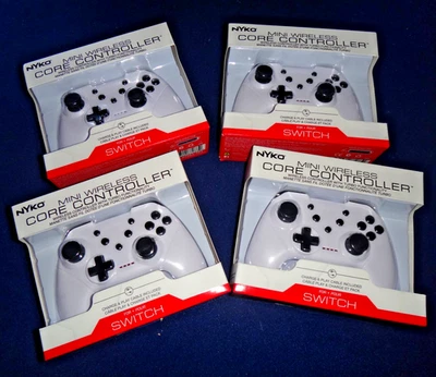 (4) Nyko Wireless Mini Core Turbo Controller for Nintendo Switch  1 & 2 ~ WHITE - Image 1 of 4