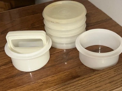 Prensa Tupperware Hamburg vintage, tapa de 2 anillos 4 guardianes Foto 1 de 2