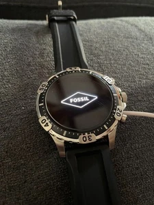 Fossil Men's Gen 5 Garrett HR with Black Silicone (FTW4041) Android / iOS - Picture 1 of 3