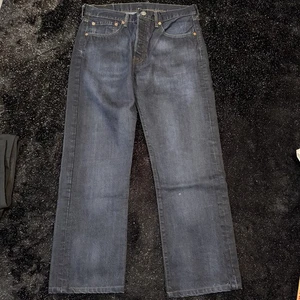 Men’s Levi’s Dark Blue Button Fly Jeans 501 Straight Sz 33x27  - Picture 1 of 9