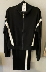 XIEERDUO Work Out 2 Piece. Sweat suits for women large. Black & White. NWT - Picture 1 of 7