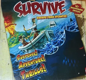 Survive: Escape from Atlantis 30th Anniversary Ed Board Game 2016 95% Complete - Picture 1 of 2