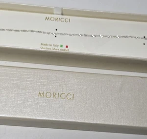 Tobillera Moricci Plata de Ley 925 Cadena Retorcida 8" Con Caja Hecha en Italia 🇮🇹  - Imagen 1 de 9