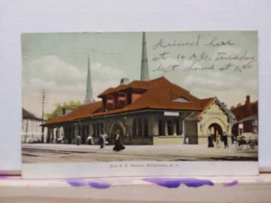 Erie Railroad Station Middletown New York NY 1907 Postcard - Picture 1 of 2