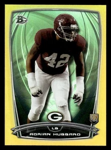 Bowman #61 2014 Adrian Hubbard Gold Rookie #d/399! PACKERS - Imagen 1 de 2
