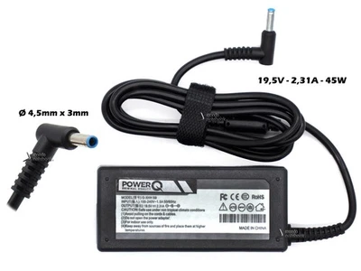 Alimentatore PowerQ per HP EliteBook Folio 9470m - 45W 19,5V 2,31A (4,5mm x 3mm