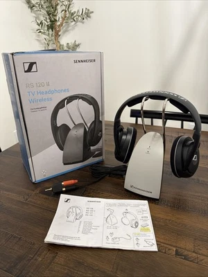 Sennheiser RS-120 On-Ear Wireless Replacement Stereo Headphones Missing AC Adapt - Image 1 of 4