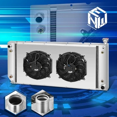 For 94-02 Chevy GMC C/K 1500-3500 3-Row Aluminum Radiator+Fan Shroud Replacement - Image 1 of 4
