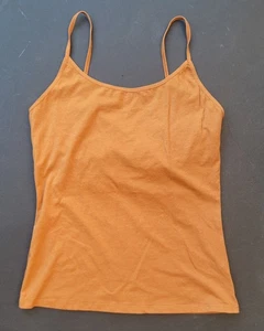 Active Basic Women's Size Large Burnt Orange Cotton Blend Cami Tank Top - Picture 1 of 4