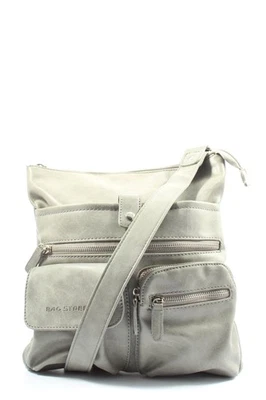 BAG STREET Schultertasche Mittel Damen Tasche hellgrau Casual-Look - Bild 1 von 4
