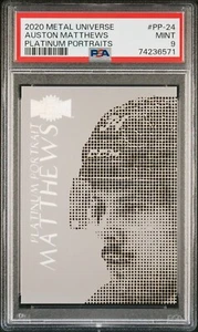PSA 9 2020-21 Metalluniversum Platin Porträts PP24 Auston Matthews Leistung - Bild 1 von 2