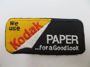 We Use KODAK Paper For A Good Look Sew-On Patch vintage camera film advert 300 - Picture 1 of 4