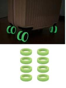 8 Pcs Trolley Case Castor Sleeve Luggage Wheels Protector Wheels Caster Shoes - Picture 1 of 18