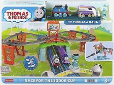 Thomas & Friends Race For The Sodor Cup & Push Along Trains Set New Xmas Toy 3+