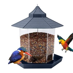 Hanging Bird Feeder Gazebo Wild Bird Feeders Hexagon Shaped with Roof for Gar... - Picture 1 of 4