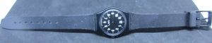 1997 Ladies SWATCH Watch LITTLE SEVEN LB139 Originals RARE Working Vintage Black - Picture 1 of 7