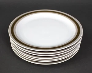 Rosenthal Ambrogio Pozzi Duo Baltic Brown Tan 7 3/4" Salad Plates Set of 7 - Picture 1 of 3