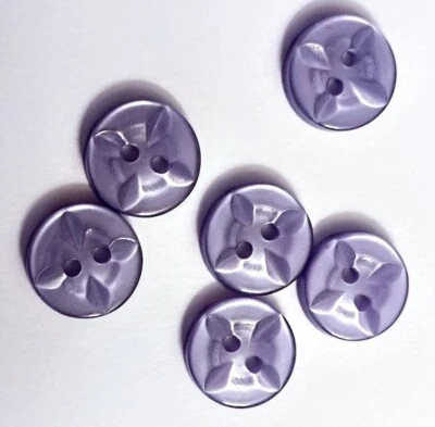 5/8" Dusty Blue Star Design Craft/Clothing Buttons - Image 1 of 4