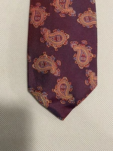 BROOKS BROTHER Silk Maroon Paisley Design Tie BRAND NEW - Picture 1 of 3
