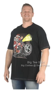 Großes Herren Kam Biker Santa T-Shirt Größen 2XL 3XL 4XL 5XL 6XL 7XL 8XL - Bild 1 von 3