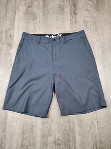 Pantalones Cortos Hurley Para Hombre 34 Gris Jaspeado Chino Frente Plano Dri Fit 9" Entrepierna  - Imagen 1 de 14