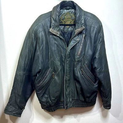 (W3) Chaqueta de cuero vintage para hombre Angelo Litrico, talla 52/L Foto 1 de 4