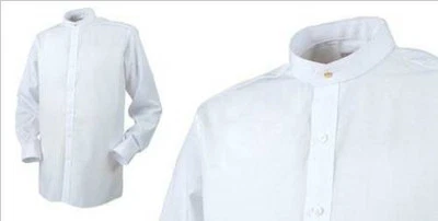Camicia uomo a maniche lunghe stile tunica clero, sacerdote, vicario, legale, legge - Immagine 1 di 4