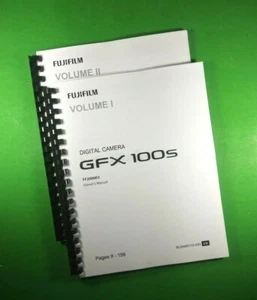 Owners Manual for Fujifilm GFX 100S Camera 368 Pages W/Clear Covers! - Picture 1 of 3