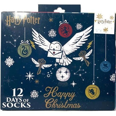 NEW Harry Potter 12 Days of Socks Gift Box Crew & Low Cut - Image 1 of 4