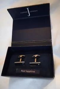 Jasper Conran Blue Sapphire Silvertoned Cufflinks. Debenhams - Picture 1 of 7