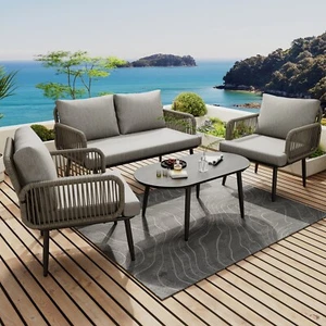 Sitzgruppe Gartenmöbel Sitzgarnitur Lounge Set Outdoor Balkon Terrassenmöbel - Bild 1 von 15
