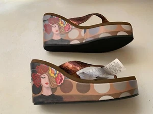 Sandalias de cuña para mujer Nicole Lee Aurelia Vicky talla 8 nuevas sin etiquetas - Imagen 1 de 7