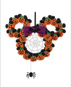 Minnie Mouse Pumpkin Halloween Wreath 2021 new with tags - Picture 1 of 3