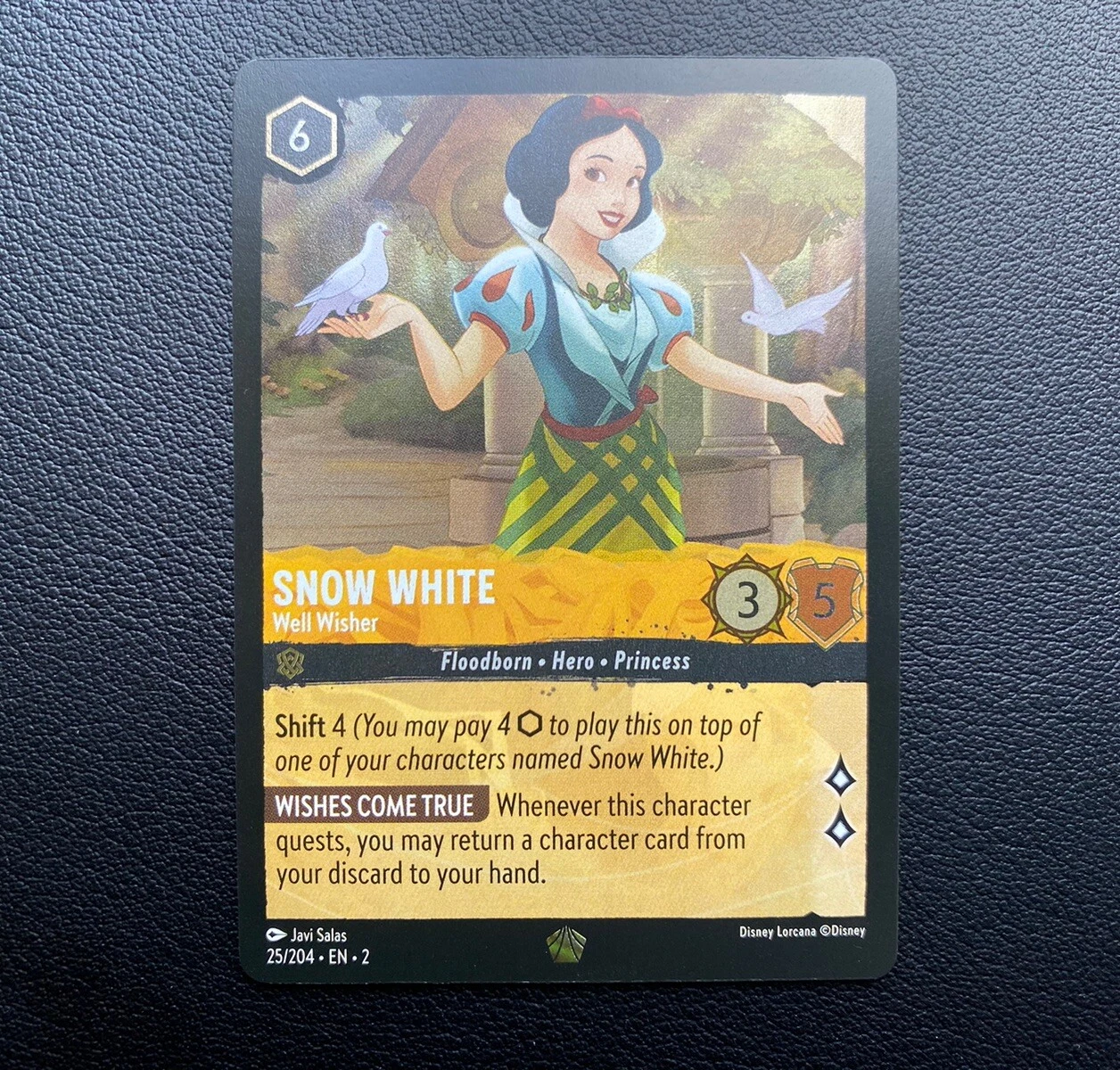 Lorcana Rise of the Floodborn Snow White Well Wisher 25/204 Legendary FOIL NM/M